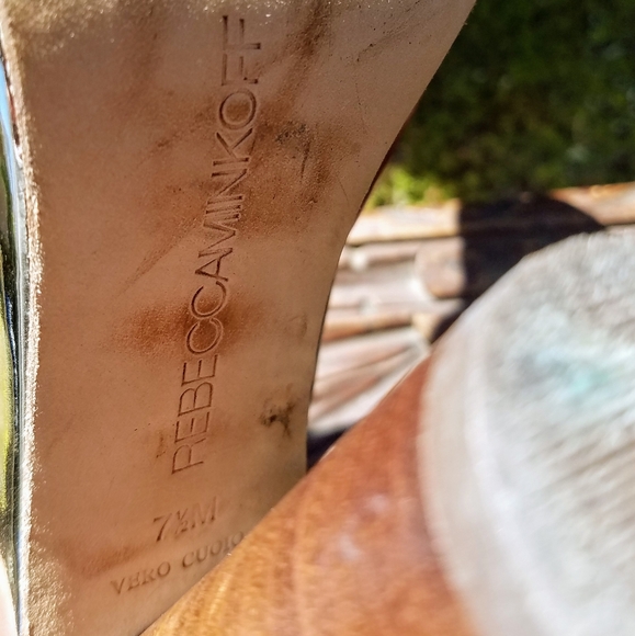 Rebecca Minkoff Mules Sandals 4" Stacked Heels - Picture 7 of 8